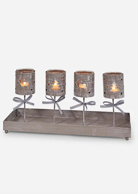 Kaarsenhouder voor 4 theelichten, bonprix