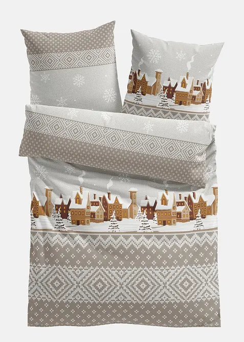 Dekbedovertrek met huizen, bonprix