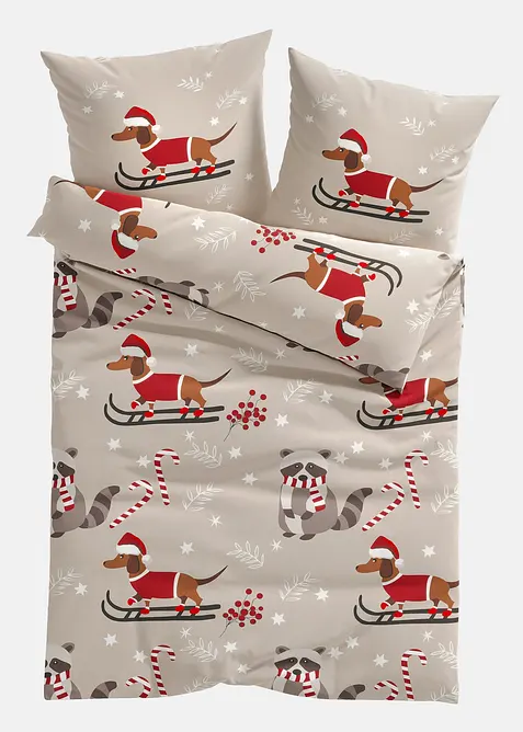 Dekbedovertrek met kerstmotief, bonprix