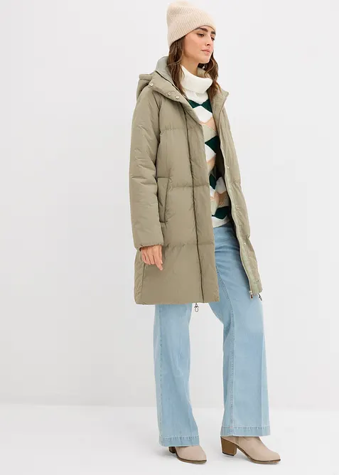 Lange gewatteerde jas, bonprix