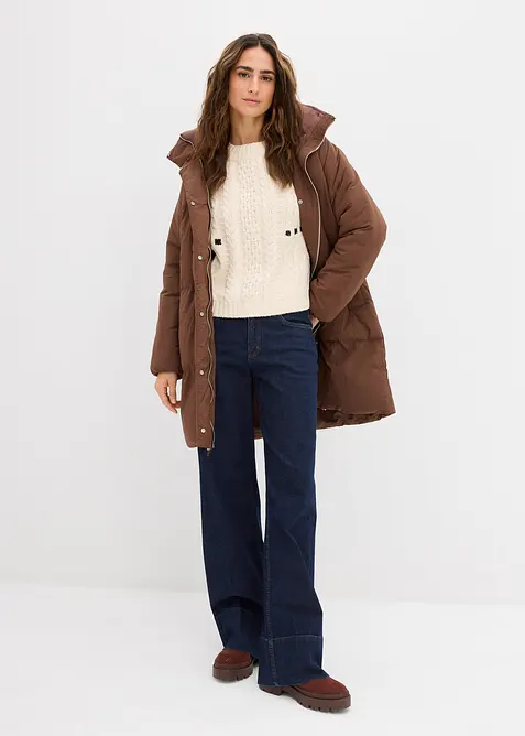 Lange gewatteerde jas, bonprix