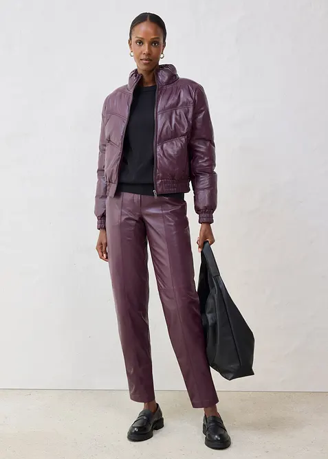 Leren jas van lamsnappa, bonprix