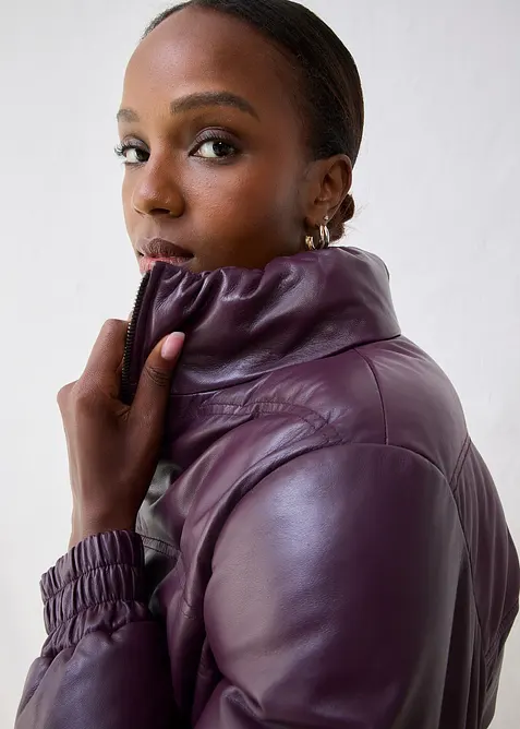 Leren jas van lamsnappa, bonprix