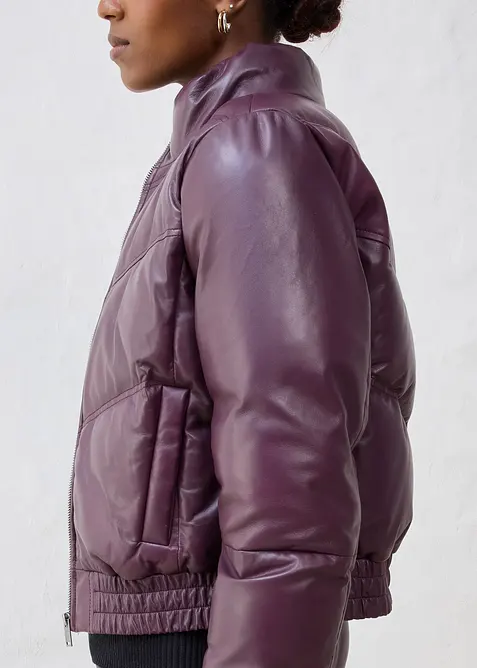 Leren jas van lamsnappa, bonprix