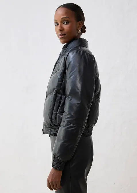 Leren jas van lamsnappa, bonprix