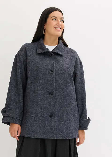 Lange peacoat in wol-look, bonprix