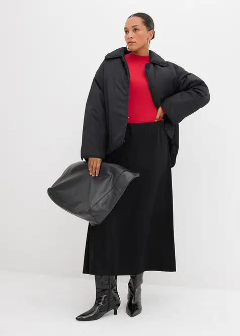 Geribd shirt met plooitjes, bonprix