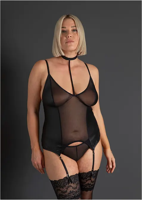 Jarreteltop en slip (2-dlg. set), bonprix