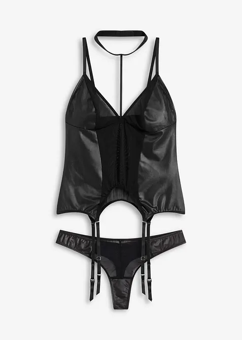 Jarreteltop en slip (2-dlg. set), bonprix