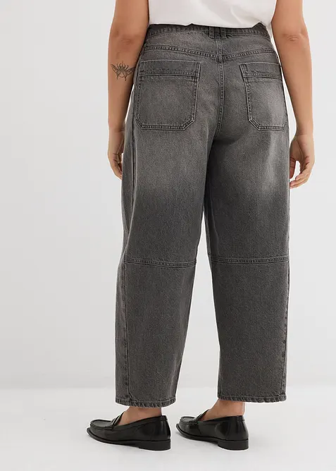 Barrel jeans mid waist, bonprix