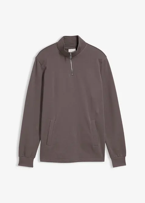 Sweater van biologisch katoen met rechte onderrand en praktische zakken, bonprix