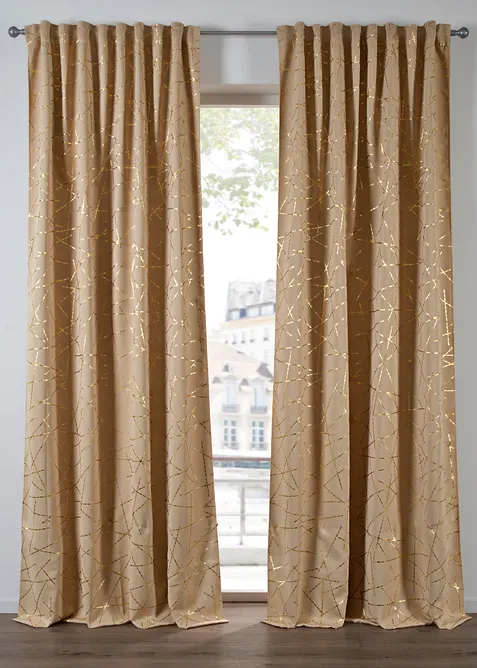 Verduisterend gordijn met glans, ook in extra lang (1 stuk), bonprix