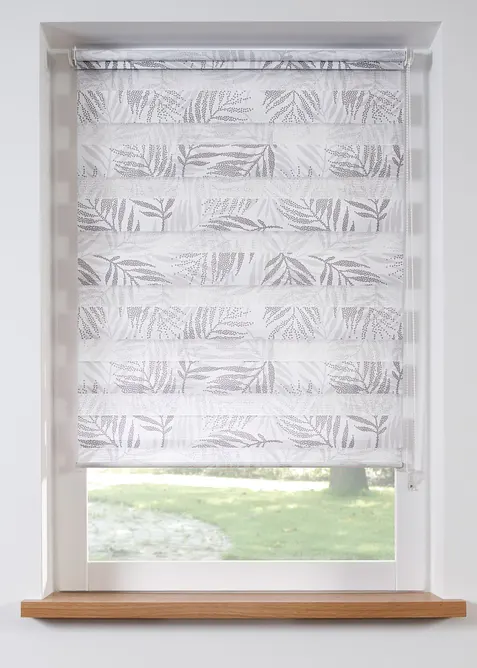 Duo rolgordijn met bladerprint, bonprix