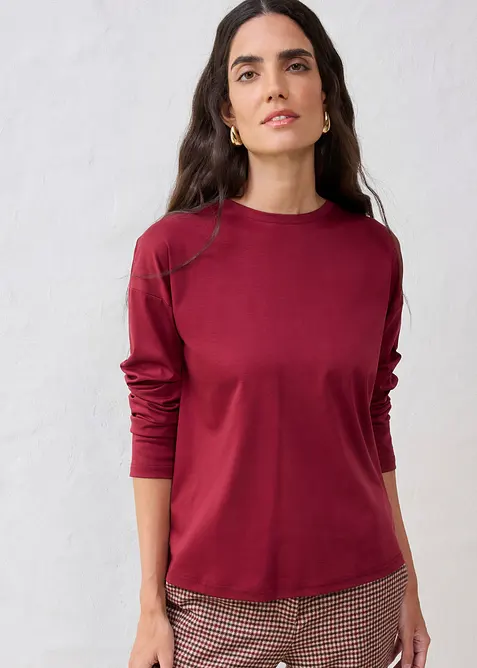 Longsleeve met zijde, bonprix