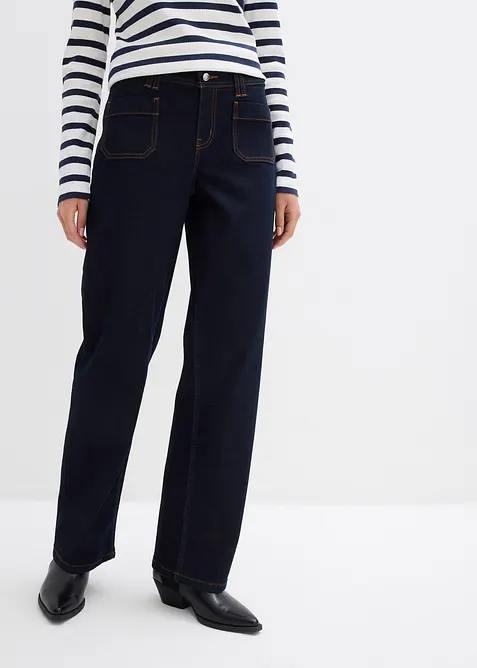 Straight jeans mid waist, bonprix