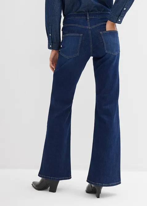 Flared jeans mid waist, bonprix