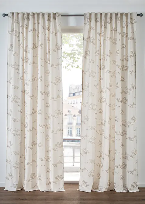 Gordijn met winterlandschap, ook verkrijgbaar in extra lang (1 stuk), bonprix