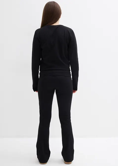 Longsleeve en jersey broek (2-dlg. set), bonprix