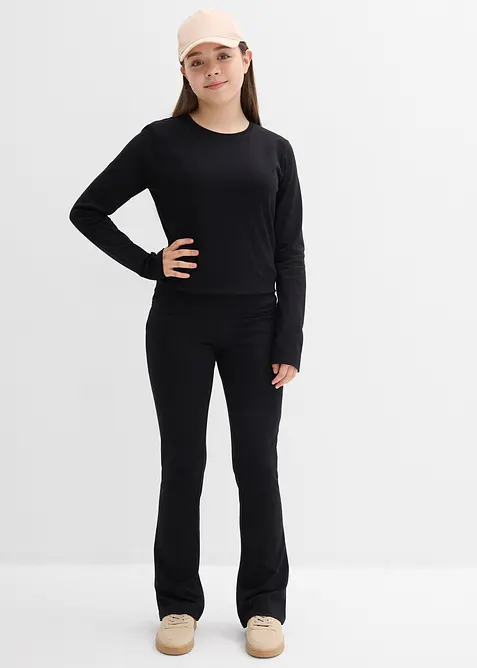 Longsleeve en jersey broek (2-dlg. set), bonprix