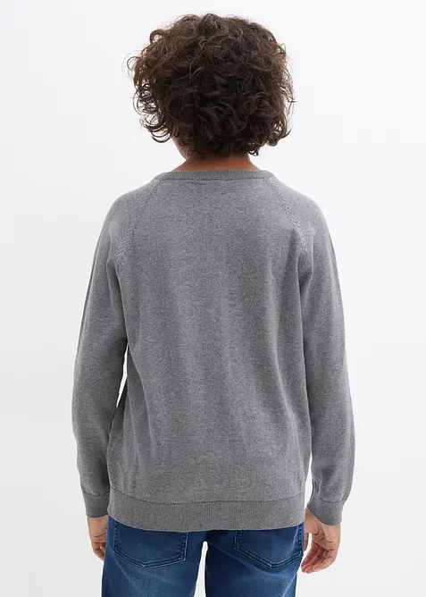 Fijn gebreide trui van puur katoen (set van 2), bonprix