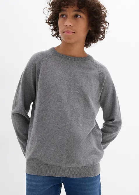 Fijn gebreide trui van puur katoen (set van 2), bonprix