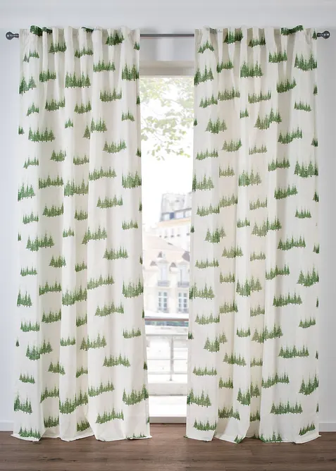 Gordijn met dennenmotief (1 stuk), bonprix