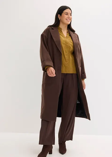 Blouse van katoen met details van kant, bonprix