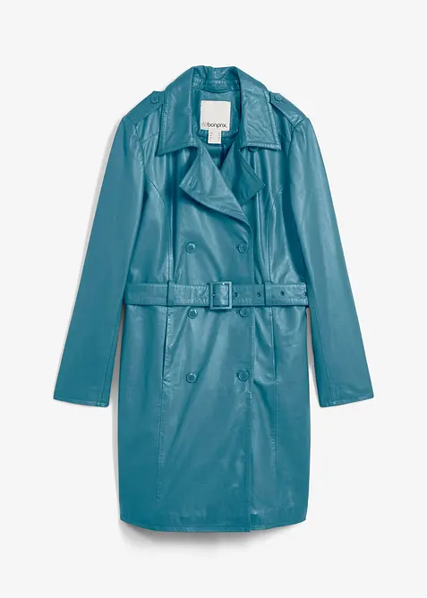 Leren trenchcoat van lamsnappa, bonprix