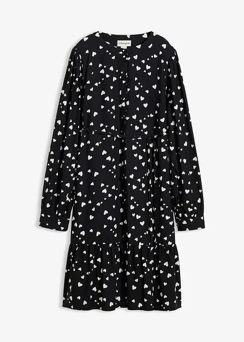 Zwangerschaps- en voedingsjurk met hartjes van viscose, bonprix