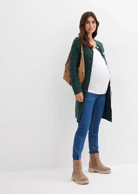 Extra lang zwangerschapsvest in een katoenmix, bonprix