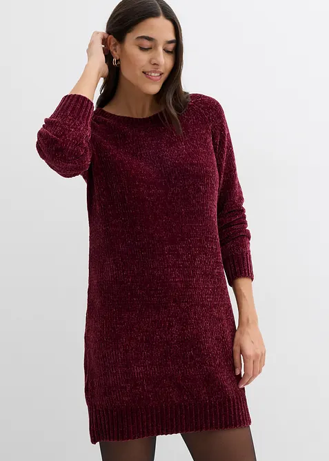 Gebreide oversized jurk van chenille, bonprix