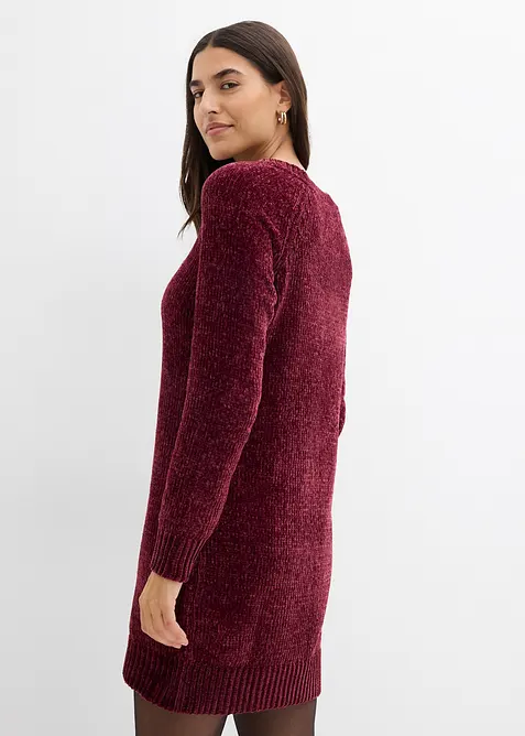 Gebreide oversized jurk van chenille, bonprix