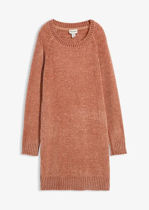 Gebreide oversized jurk van chenille, bonprix