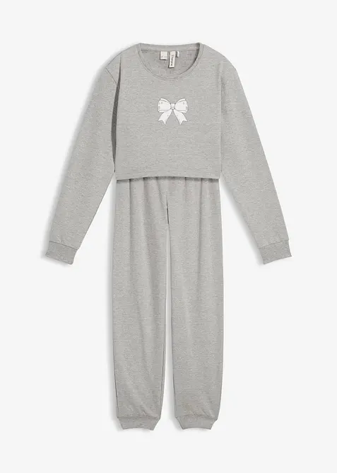 Huispak met een kort sweater in een zachte katoenmix, bonprix