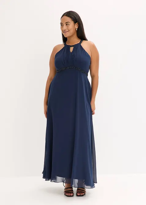 Maxi jurk met parelapplicatie, bonprix