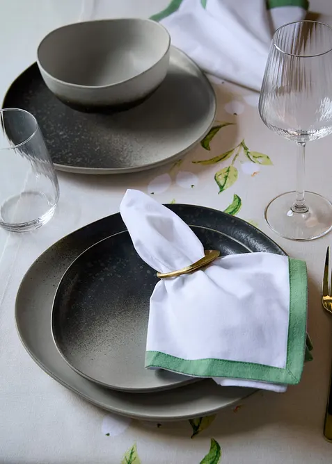 Stoffen servetten van biologisch katoen (set van 4), bonprix