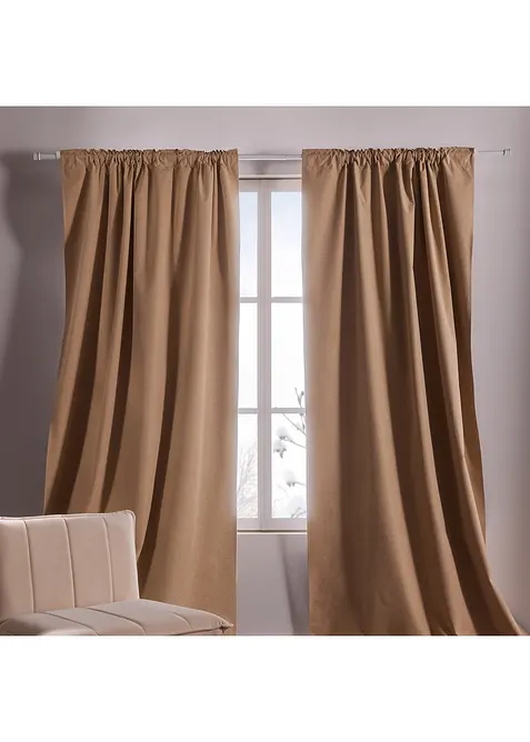 Verduisterend gordijn met gecoate achterkant, ook verkrijgbaar in extra lang (1 stuk), bonprix