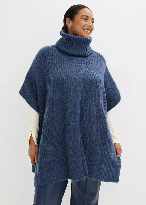 Poncho trui met wol, bonprix
