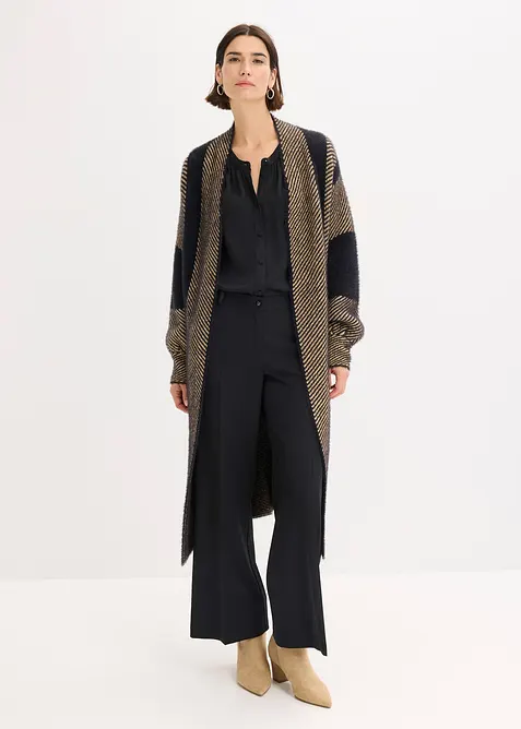 Lang gebreid vest, bonprix