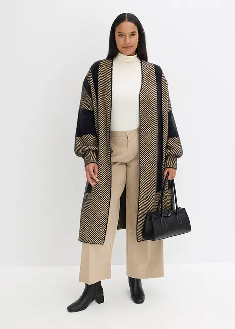 Lang gebreid vest, bonprix