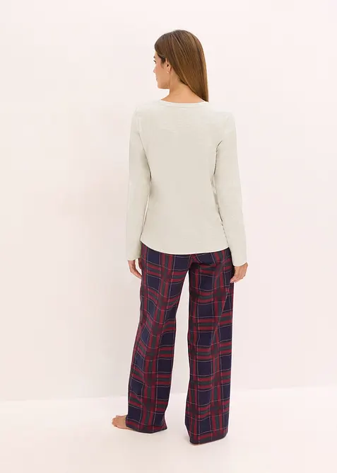 Pyjama met flanellen broek en cadeautasje, bonprix
