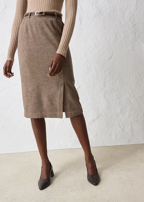 Kokerrok met wol, bonprix