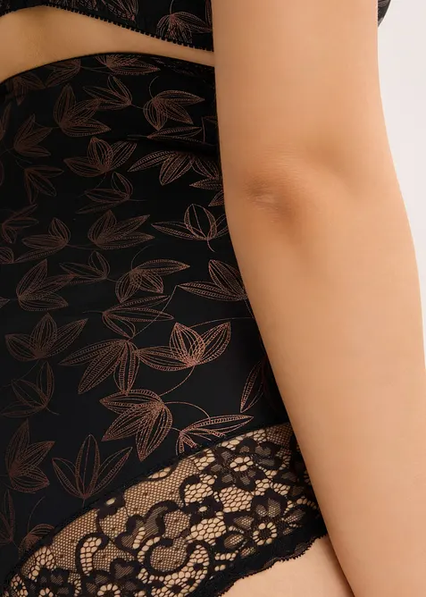 Sterk corrigerende high waist slip met glanseffect, bonprix