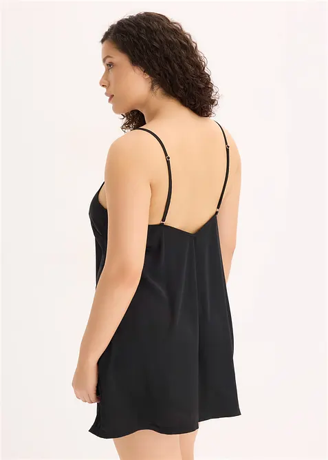 Satijnen slipdress met glanseffect, bonprix