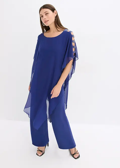 Jumpsuit met overgooier van fijn chiffon, bonprix