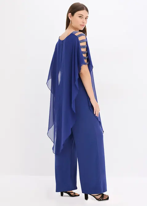 Jumpsuit met overgooier van fijn chiffon, bonprix