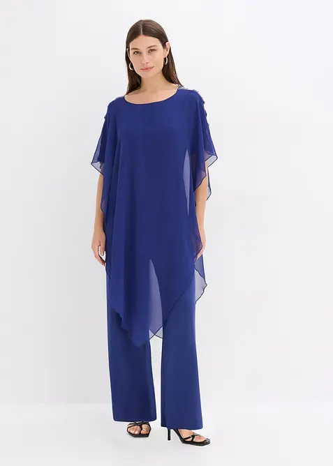 Jumpsuit met overgooier van fijn chiffon, bonprix