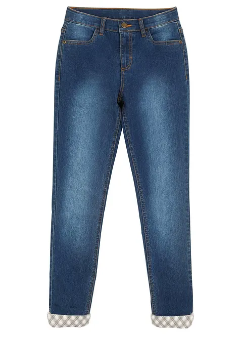 Meisjes thermojeans met flanellen voering, bonprix