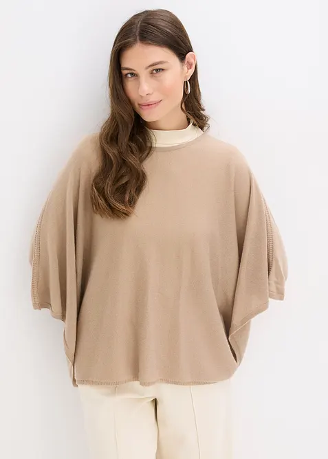 Korte wollen poncho, bonprix