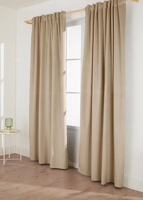 Isolerend verduisterend thermogordijn met fluweelachtig oppervlak (1 stuk), bonprix